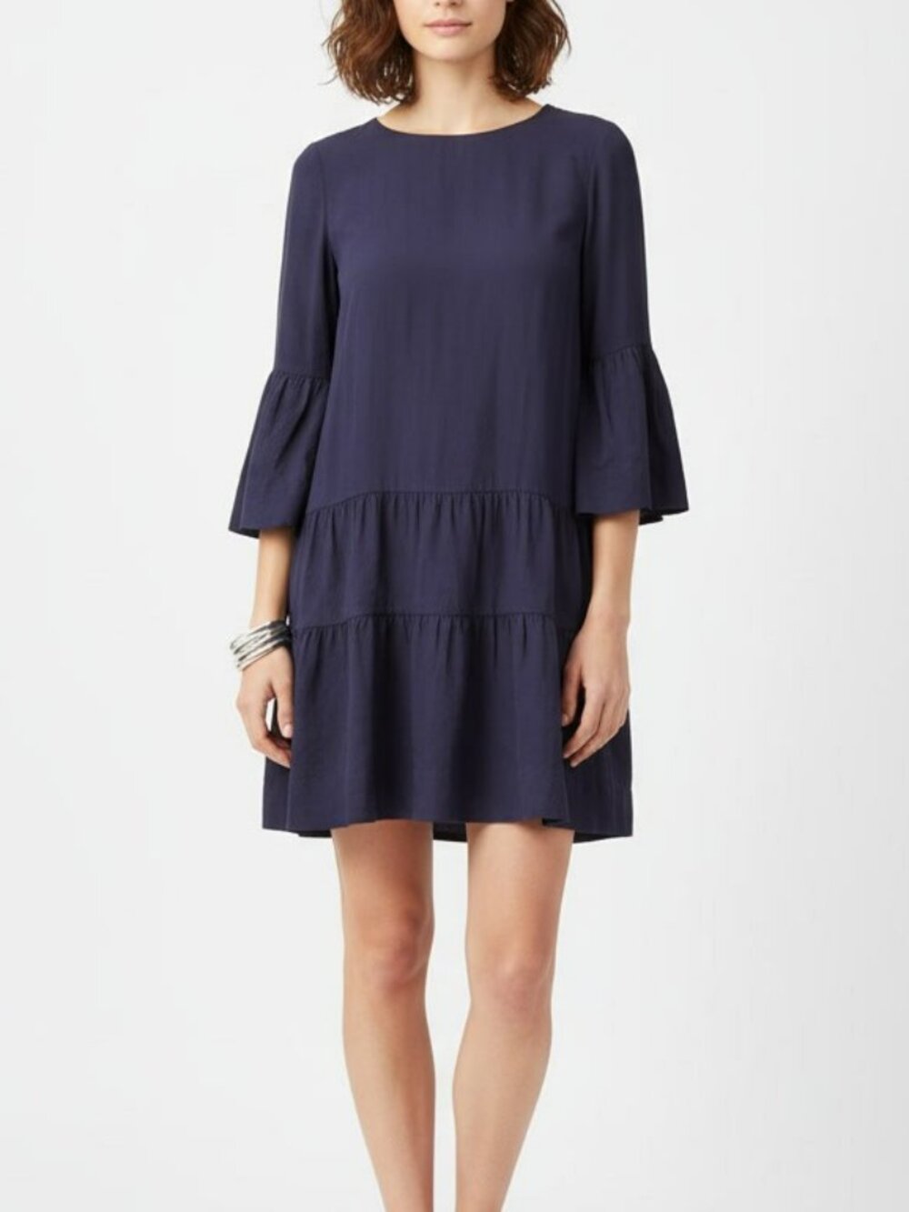 COS Dark Blue Tiered Dress Size US 4